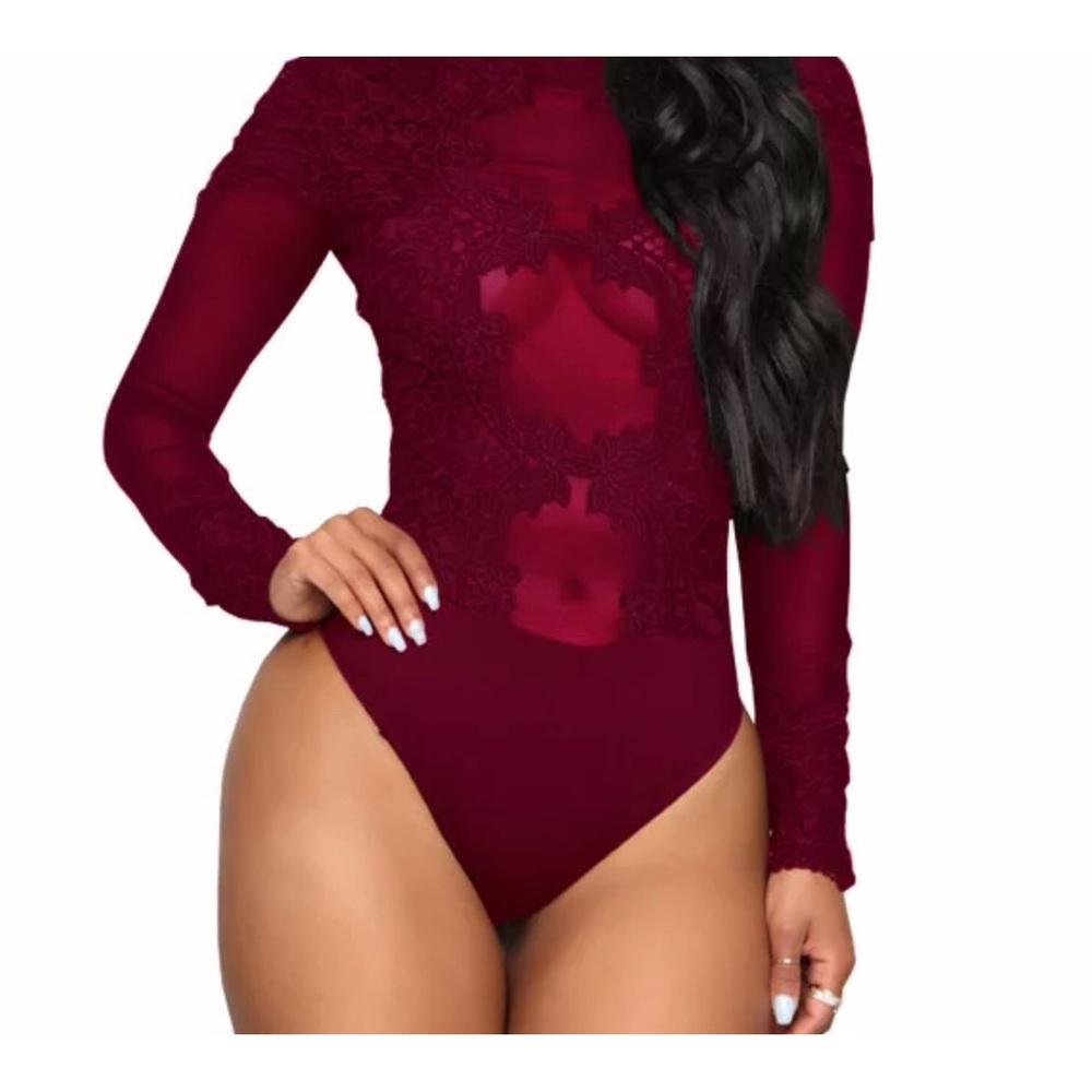 Burgundy bodysuit